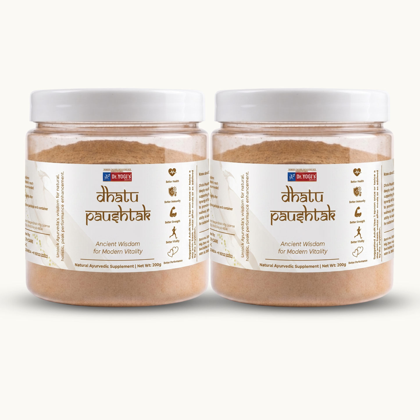Dr. Yogi's Dhatu Paushtak Churna (200g) | Daily Vitality Powder for Men