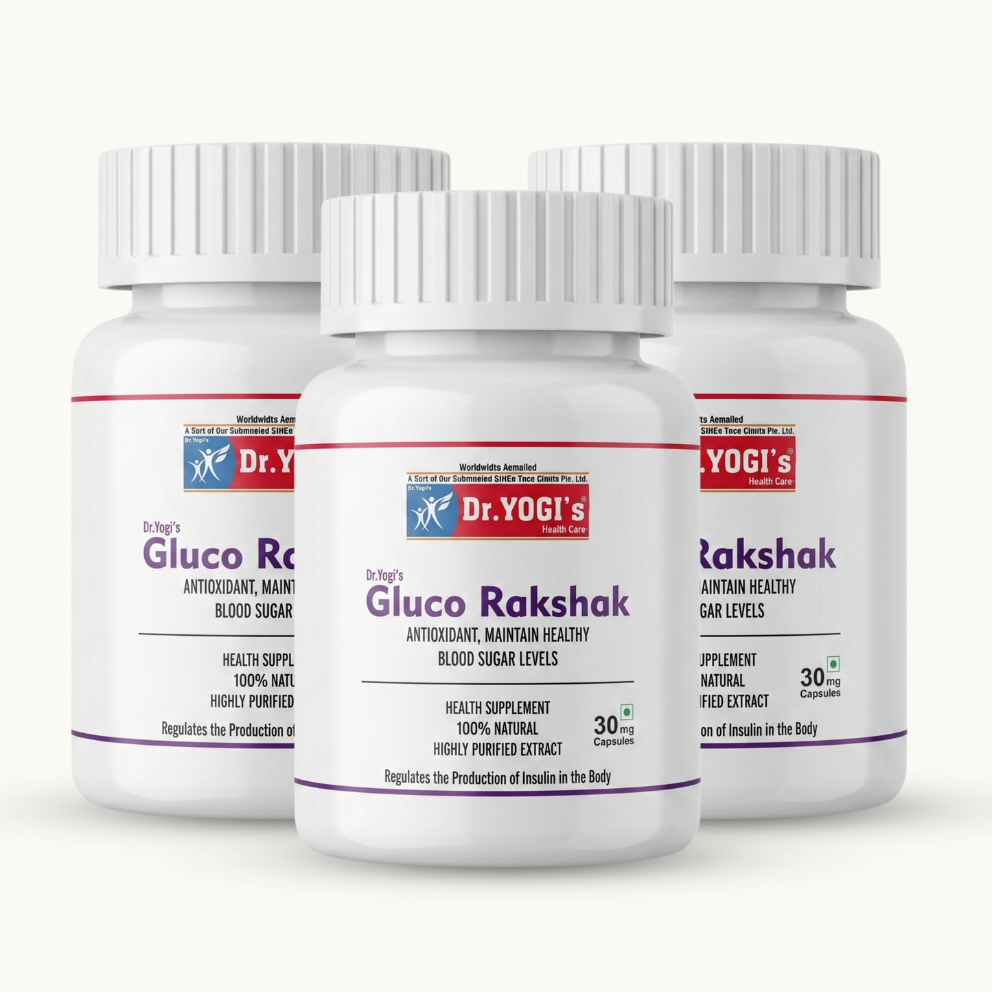 Dr. Yogi's Gluco Rakshak (30 Capsules) | Natural Blood Sugar Support