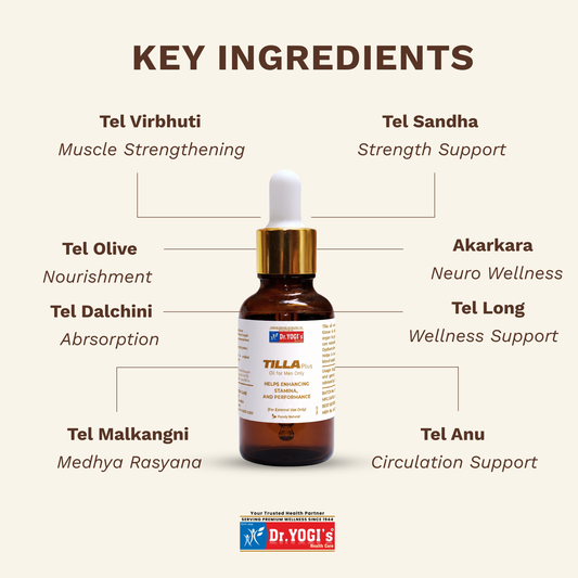 Dr. Yogi's Tilla Plus Oil (30ml) | Premium Topical Muscular Strength & Vitality Oil