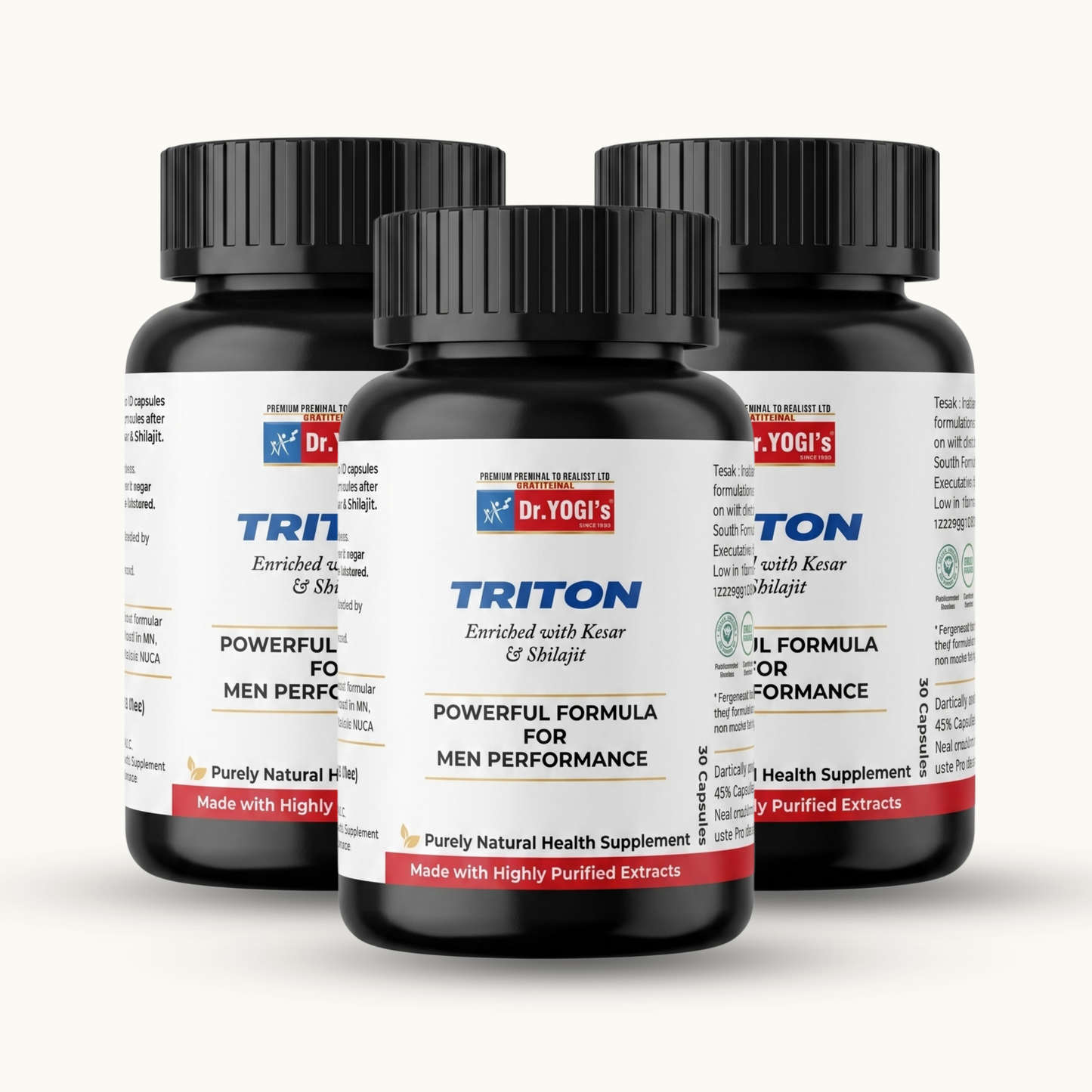 Dr. Yogi's Triton Capsules (30 Capsules) | Ayurvedic High Potency Performance Capsules (Copy)
