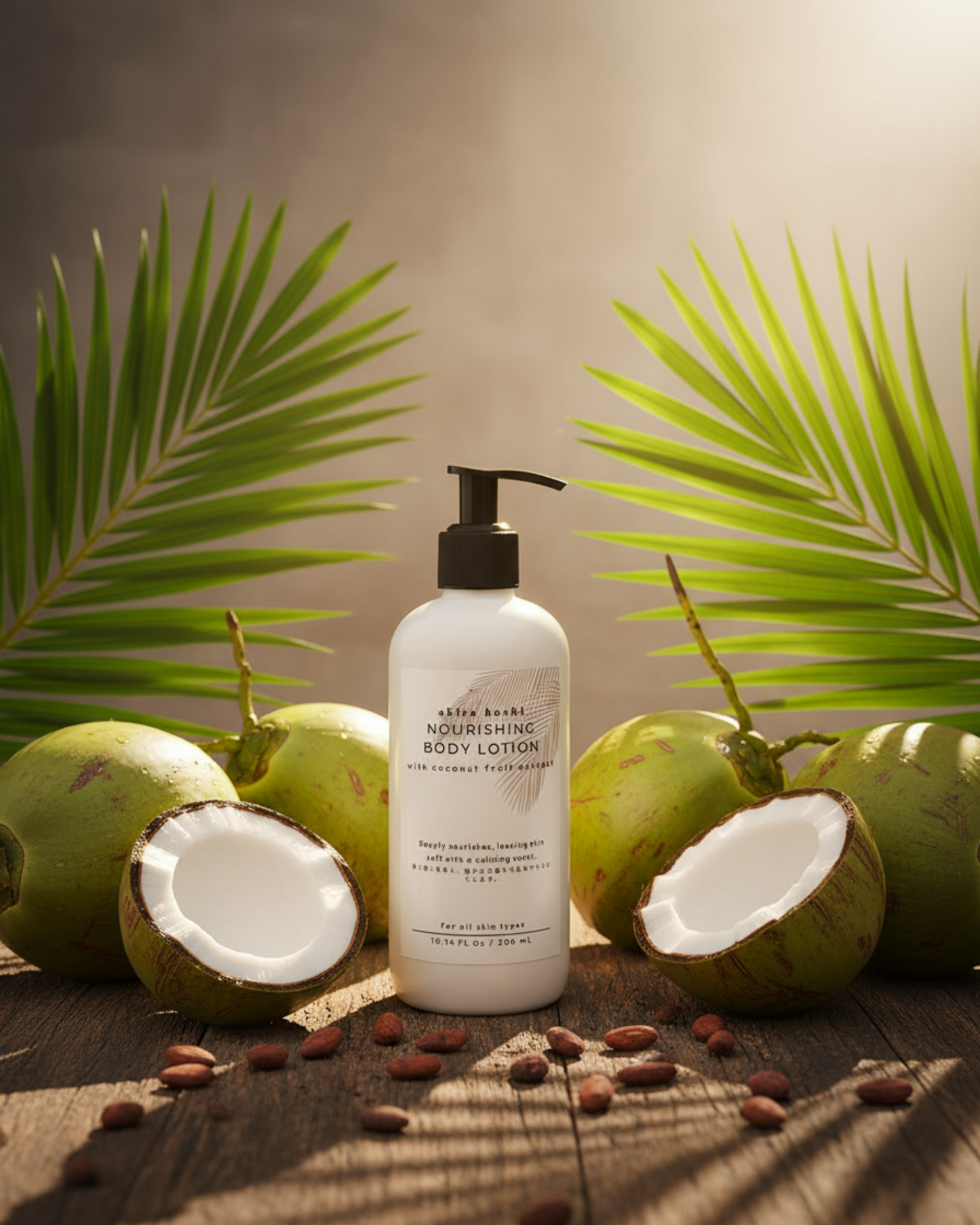 Akira Hoshi Nourishing Body Lotion – Deep Hydration with Coconut Fruit Extract, Shea Butter & Niacinamide (300 ml)