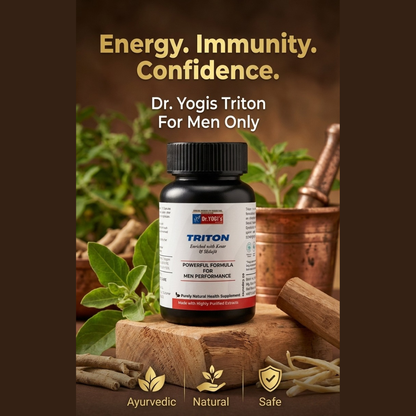 Dr. Yogi's Triton Capsules (60 Count) | Ayurvedic High Potency Performance Capsules