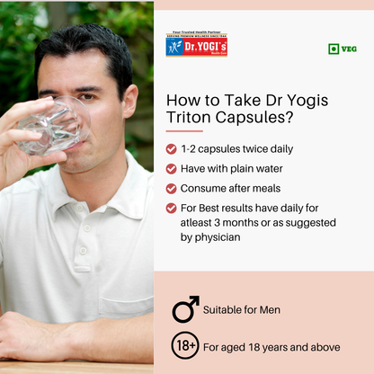 Dr. Yogi's Triton Capsules (60 Count) | Ayurvedic High Potency Performance Capsules