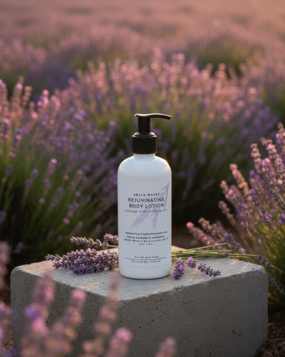 Akira Hoshi Rejuvenating Body Lotion – Lightweight Moisturizer with Pure Lavender Oil, Almond Oil & Kokum Butter (300 ml)