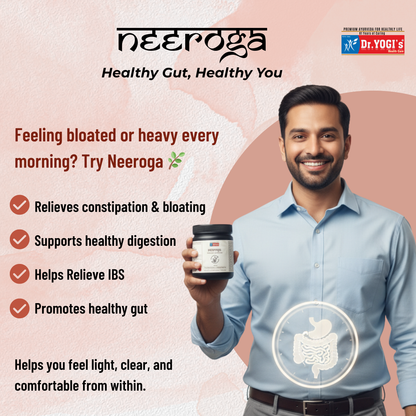 Dr. Yogi's Neeroga Gut Health Powder (200g) | Natural Constipation & Bloating Relief