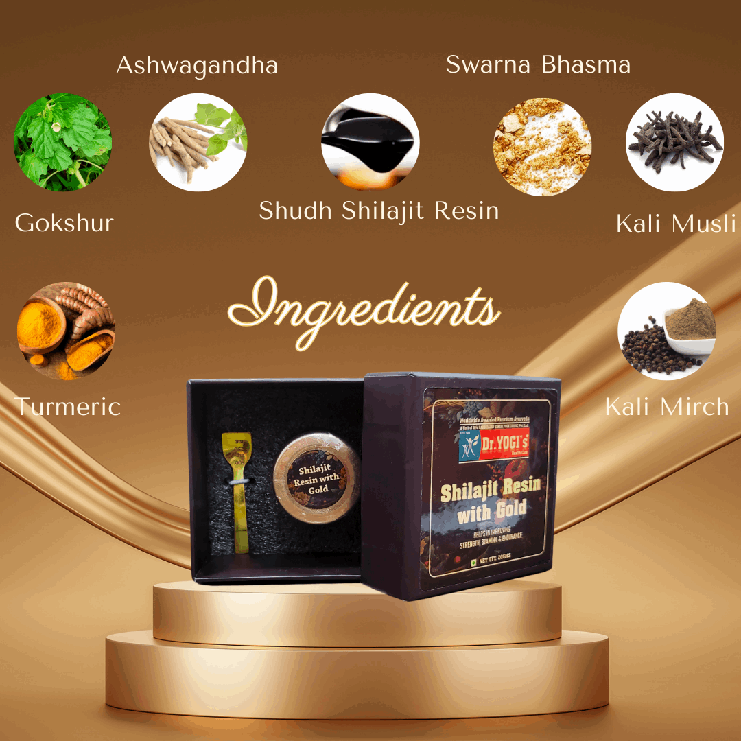 Dr Yogi Shilajit Resin with Gold - Dr Yogi Health Care