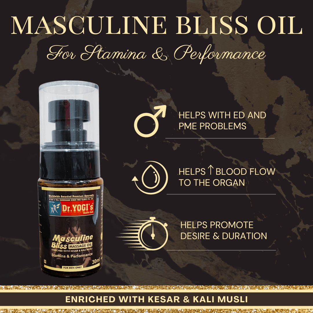 Dr Yogi Masculine Bliss Massage Oil - Dr Yogi Health Care
