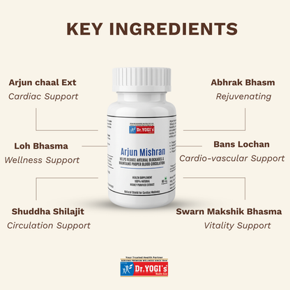 Dr. Yogi's Arjun Mishran | Ayurvedic Shield for Heart Health & Circulation
