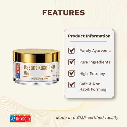 Dr. Yogi’s Basant Kusumakar Ras – Premium Rejuvenating & Vitality Supplement (Gold & Pearl Enriched)