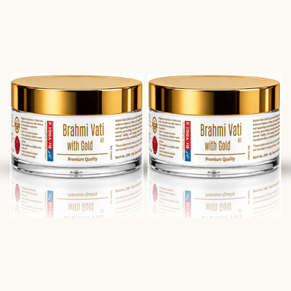 Dr. Yogi's Brahmi Vati with Gold (30 Vati) | Premium Brain Tonic for Focus