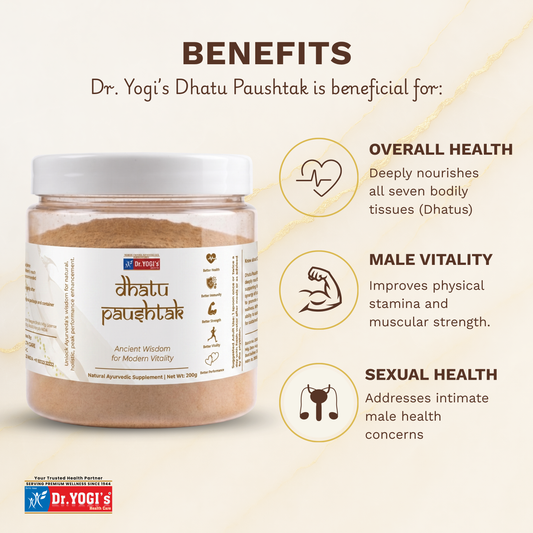 Dr. Yogi's Dhatu Paushtak Churna (200g) | Daily Vitality Powder for Men