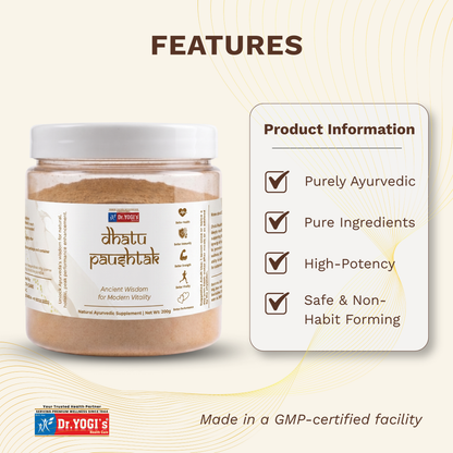 Dr. Yogi's Dhatu Paushtak Churna (200g) | Daily Vitality Powder for Men