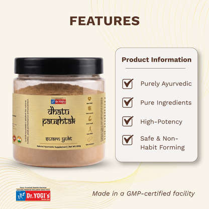 Dr. Yogi's Dhatu Paushtak Swarn Yukt (200g) | Premium Vitality Ayurvedic Powder