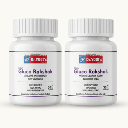 Dr. Yogi's Gluco Rakshak (30 Capsules) | Natural Blood Sugar Support
