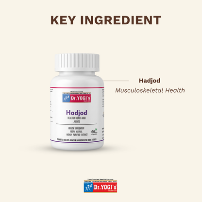 Dr. Yogi's Hadjod (60 Capsules) | Bone Strength & Joint Wellness