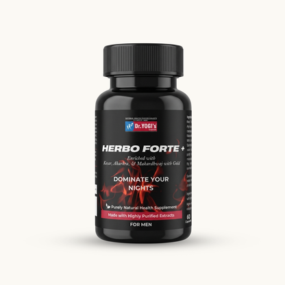 Dr. Yogi's Herbo Forte Plus with Gold (60 Caps) | Premium Male Vitality Complex