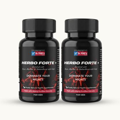 Dr. Yogi's Herbo Forte Plus with Gold (60 Caps) | Premium Male Vitality Complex