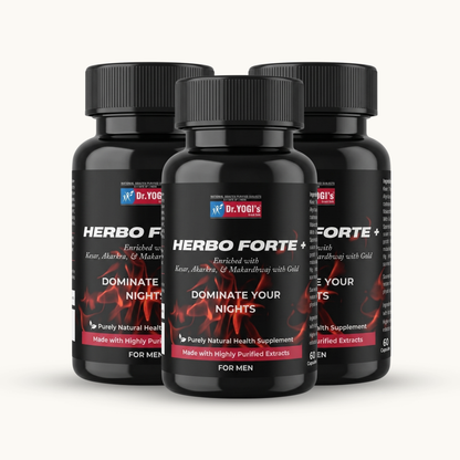 Dr. Yogi's Herbo Forte Plus with Gold (60 Caps) | Premium Male Vitality Complex