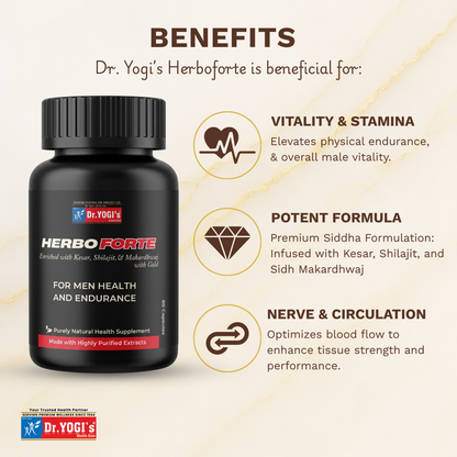 Dr. Yogi's Herbo Forte (60 Capsules) | Male Health & Endurance Tonic