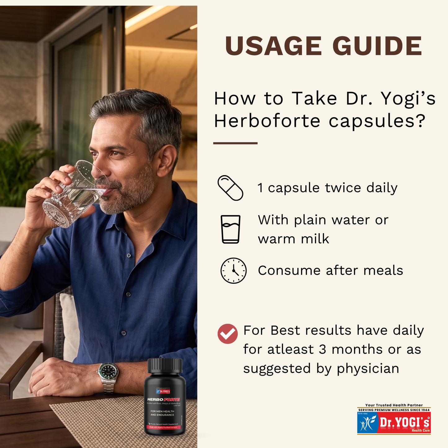 Dr. Yogi's Herbo Forte (60 Capsules) | Male Health & Endurance Tonic