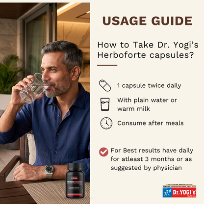 Dr. Yogi's Herbo Forte (60 Capsules) | Male Health & Endurance Tonic