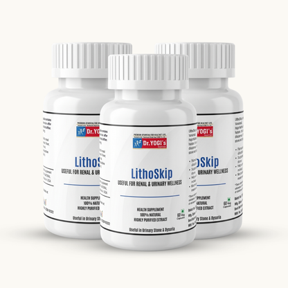 Dr. Yogi's LithoSkip (60 Capsules) | Natural Kidney Stone & Urinary Care