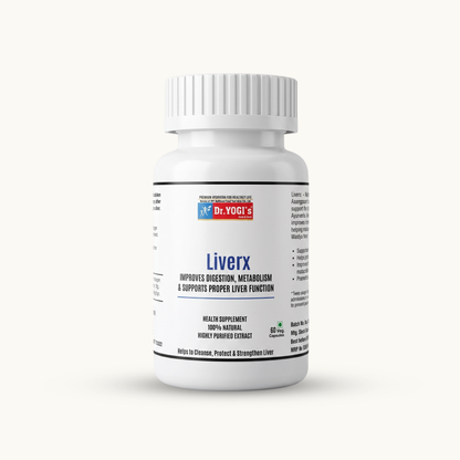Dr. Yogi's LiverX (60 Capsules) | Premium Ayurvedic Liver Detox & Digestion