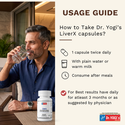 Dr. Yogi's LiverX (60 Capsules) | Premium Ayurvedic Liver Detox & Digestion