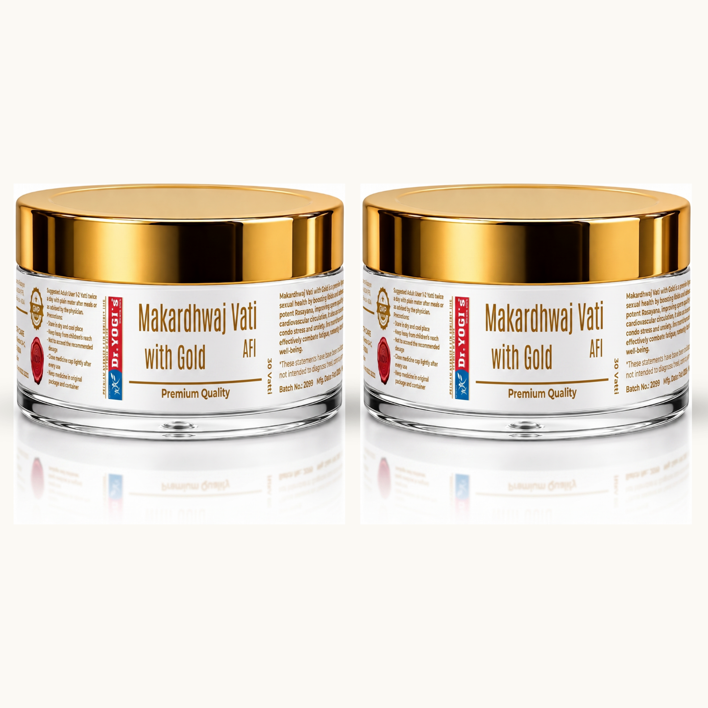 Dr. Yogi's Makardhwaj Vati with Gold (30 Vatti) | Premium Male Vitalizer