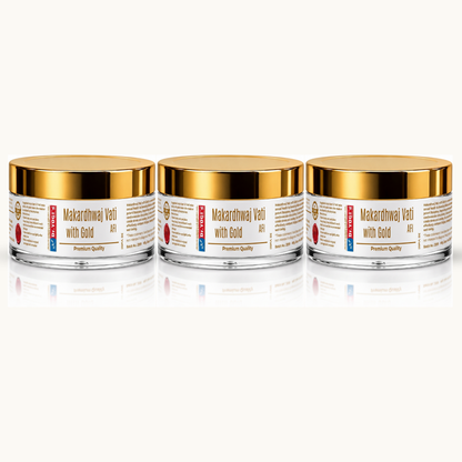 Dr. Yogi's Makardhwaj Vati with Gold (30 Vatti) | Premium Male Vitalizer