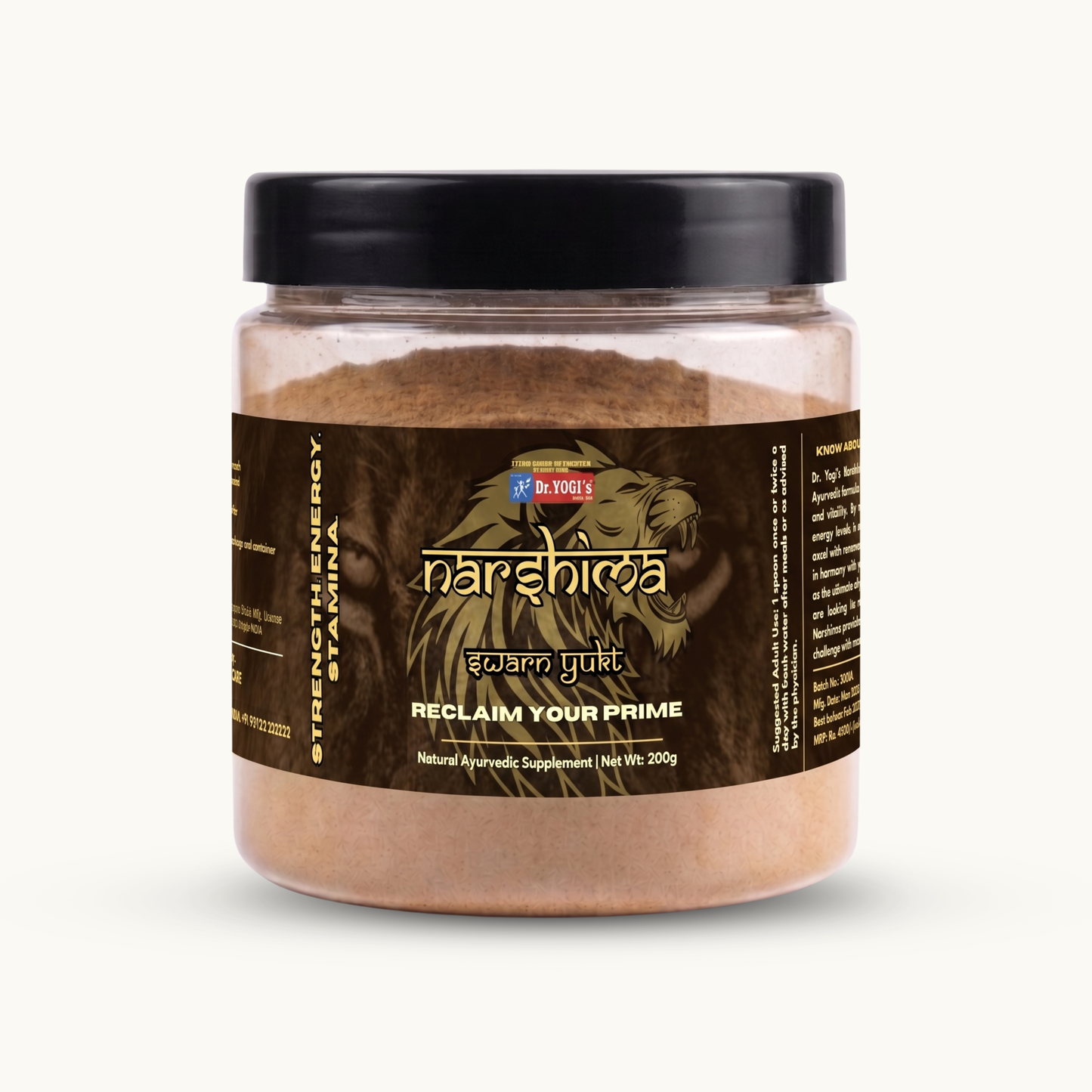Dr. Yogi's Narshima Swarn Yukt (200g) | Premium Male Strength Churna