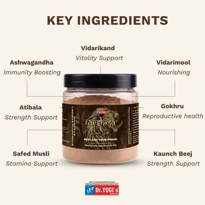 Dr. Yogi's Narshima Swarn Yukt (200g) | Premium Male Strength Churna