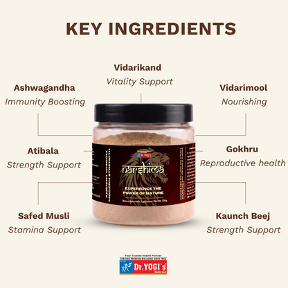 Dr. Yogi's Narshima Churna (200g) | Pure Male Stamina & Vigor Powder