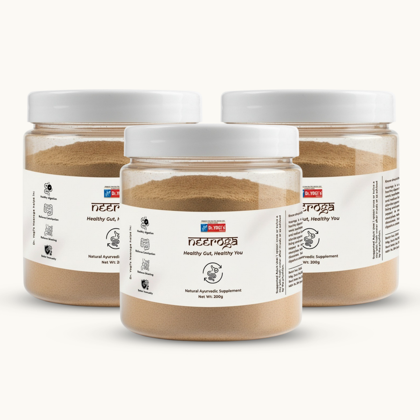 Dr. Yogi's Neeroga Gut Health Powder (200g) | Natural Constipation & Bloating Relief