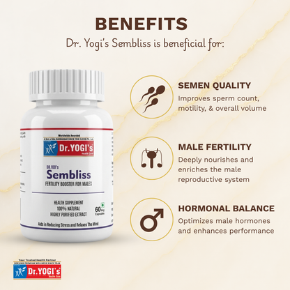 Dr. Yogi's Sembliss Capsules (60 Capsules) | Premium Male Vitality & Reproductive Health