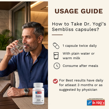 Dr. Yogi's Sembliss Capsules (60 Capsules) | Premium Male Vitality & Reproductive Health