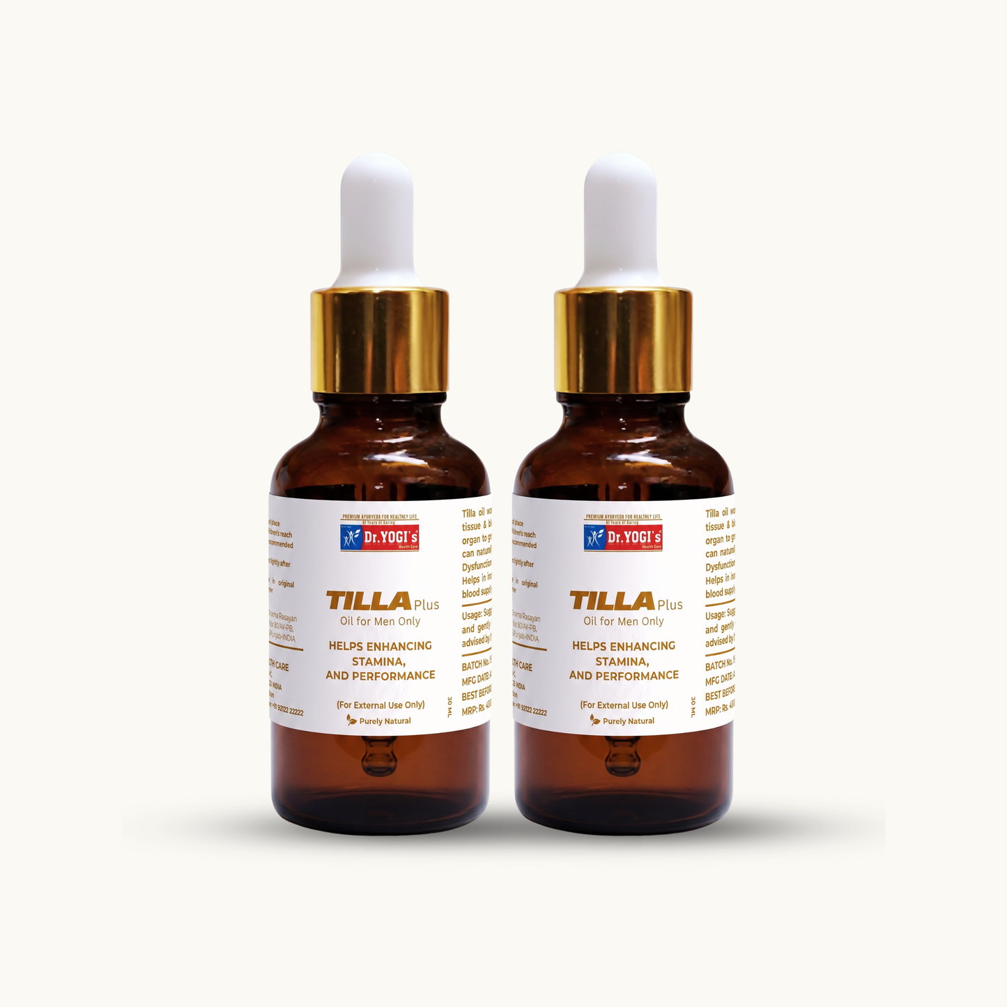 Dr. Yogi's Tilla Plus Oil (30ml) | Premium Topical Muscular Strength & Vitality Oil
