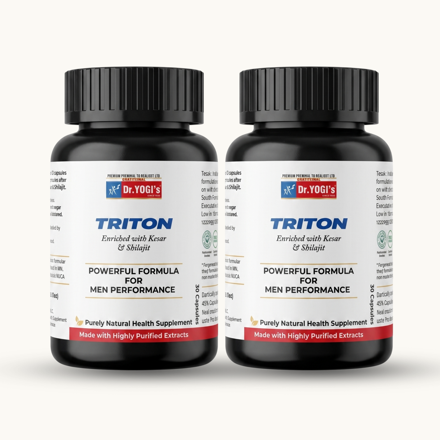 Dr. Yogi's Triton Capsules (30 Capsules) | Ayurvedic High Potency Performance Capsules (Copy)