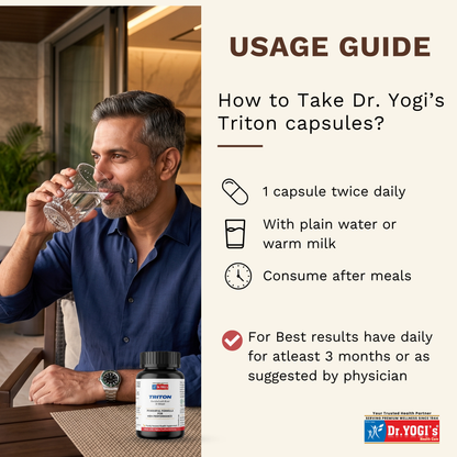 Dr. Yogi's Triton Capsules (60 Count) | Ayurvedic High Potency Performance Capsules